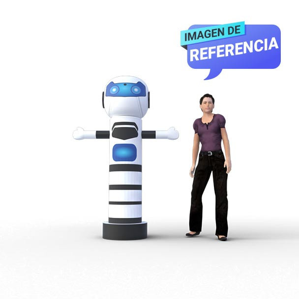 Llamador Inflable Personaje Robot 100% Impresión Digital | 2 a 3 metros