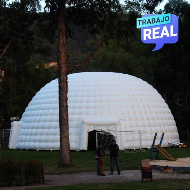 Carpa Burbuja Inflable 20m Blanca Cali