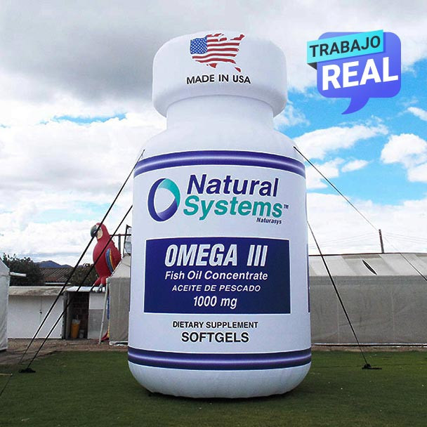 replicas tarros inflables a motor Omega 3 Bogotá