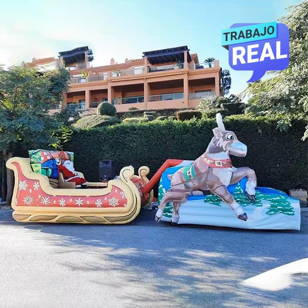 Trineo para fotografías navideñas de calidad