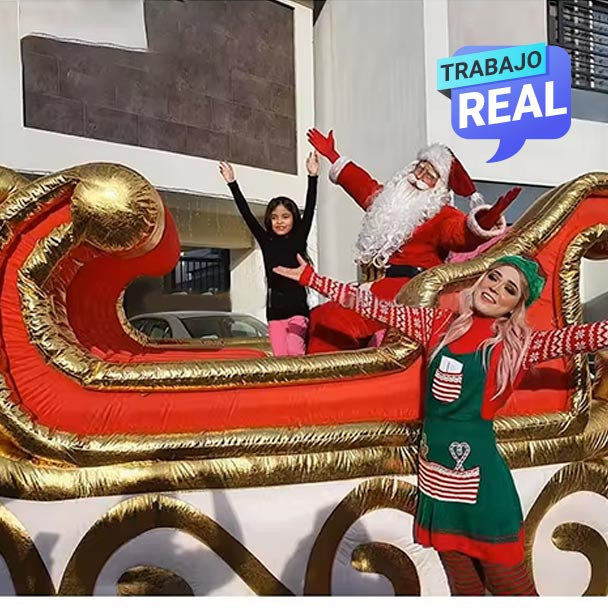 Trineo de Navidad para Fotos en escena