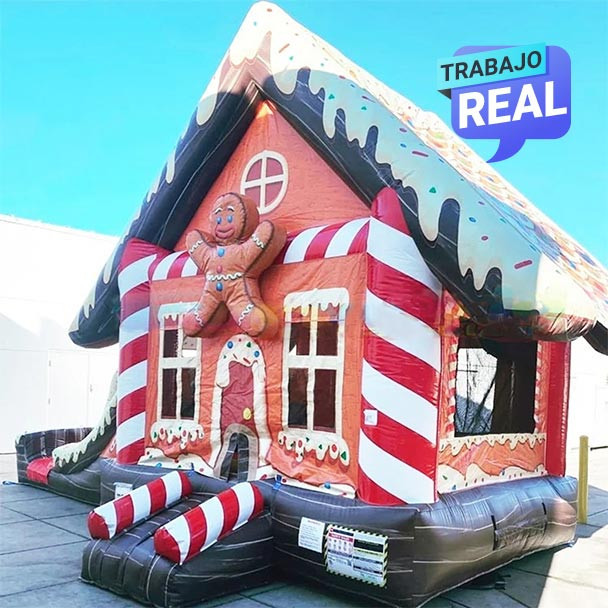 Combo Navideño Casa de Jengibre inflable