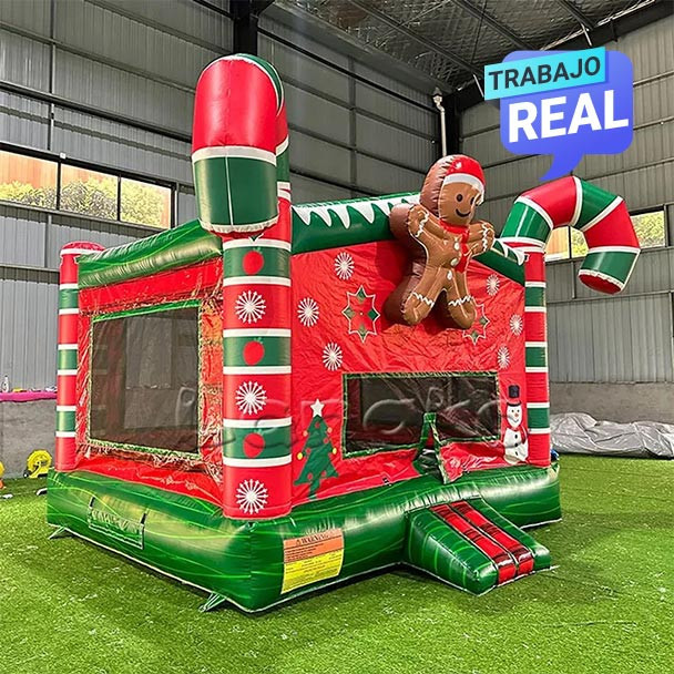 Inflable navideño de bastones 4.5 x 4 metros