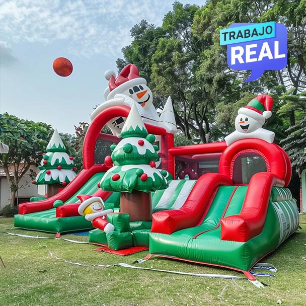 Combo navideño nieve 8x4 metros inflable