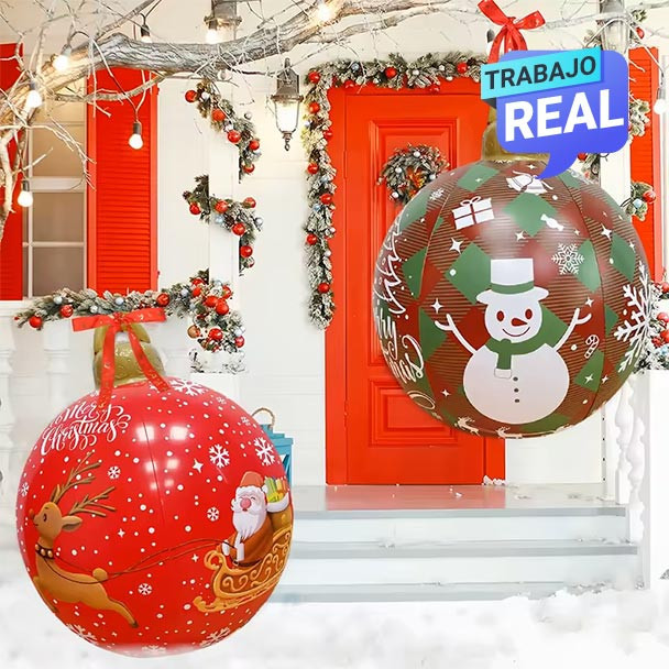 Bolas inflables para decoración navideña de 60 cm para decoración