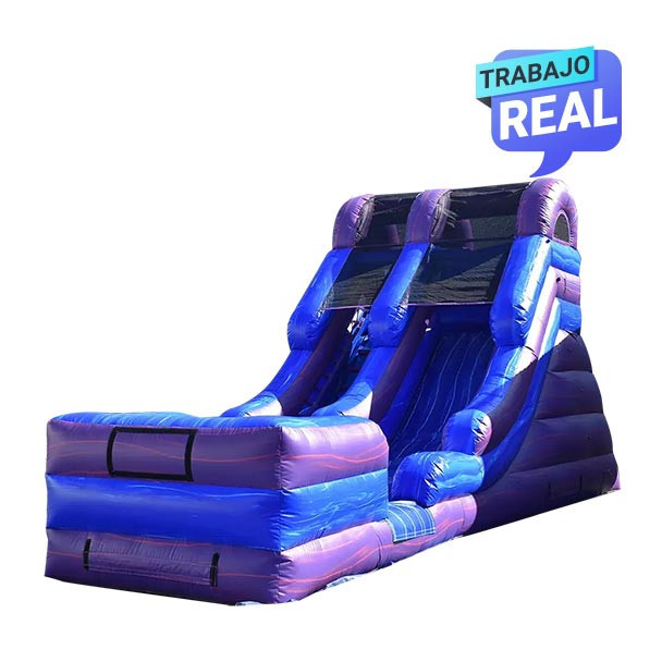 Deslizadores inflable Purpura para actividades comerciales