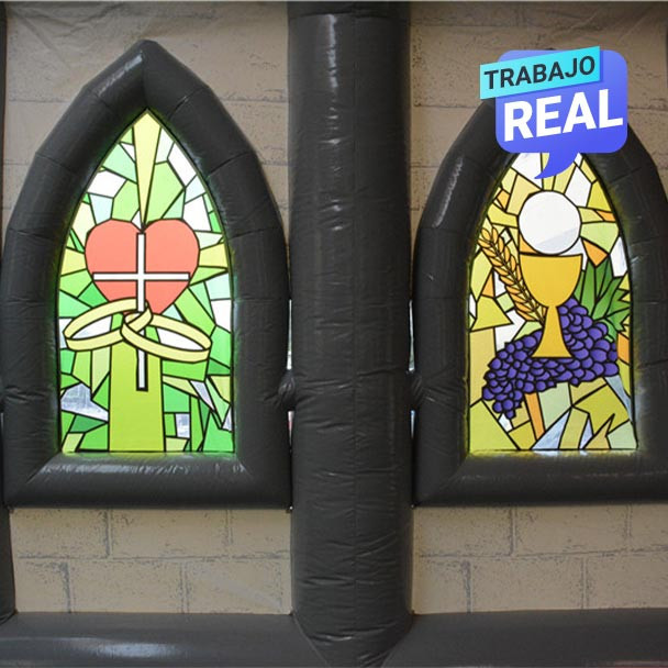 Capilla inflable para eventos