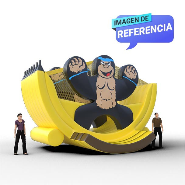 Gorila Banana inflable interactivo