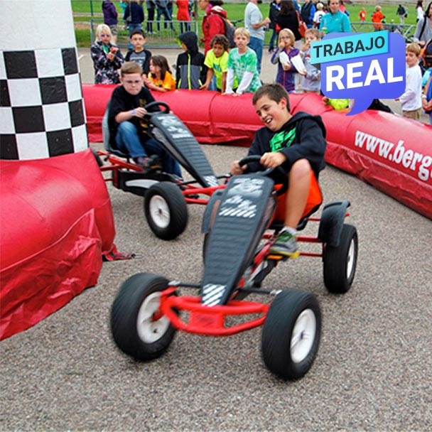 Inflable interactivo Carrera F1 para actividades al aire libre