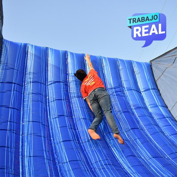 Inflable Ninja Warrior para entrenamiento