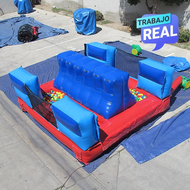 Sección Barricada en pista de inflables