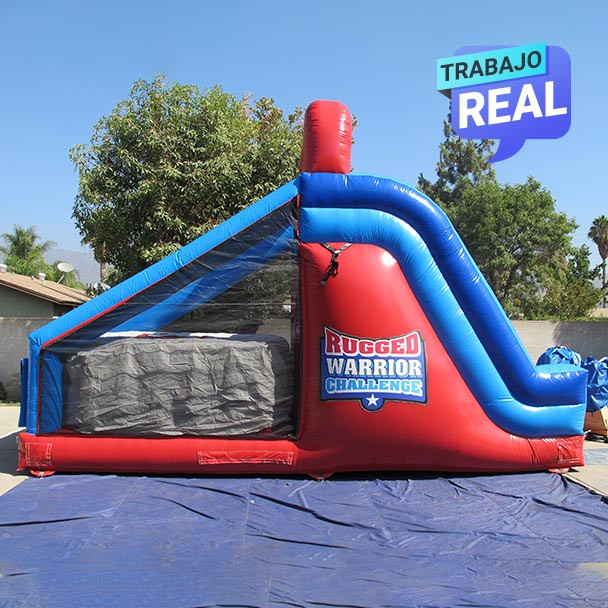 Pista de obstáculos inflable uso recreativo
