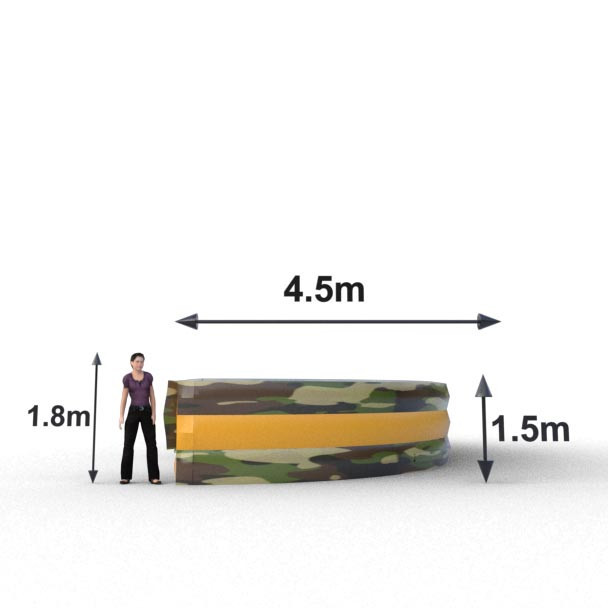 Inflable camuflado para actividades