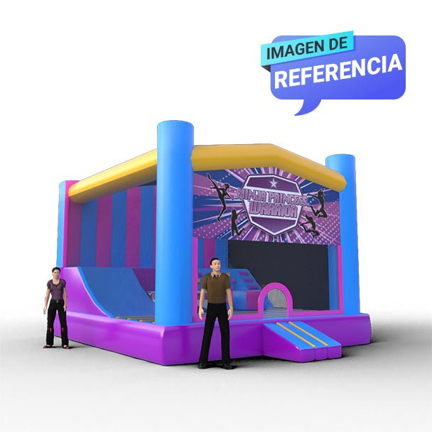 Combo inflable azul y rosado para eventos