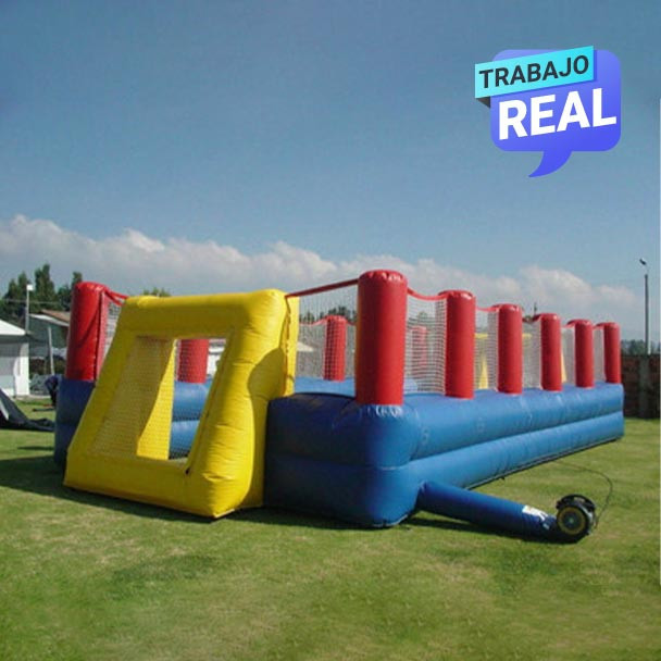 Cancha inflable para uso comercial en exteriores