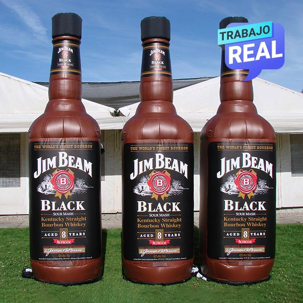botella de champan inflable panama Jim Beam