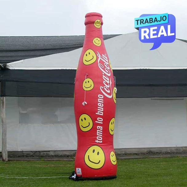 inflable botella publicitario Coca Cola
