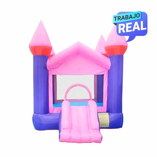 Estructura inflable con diseño seguro para niños