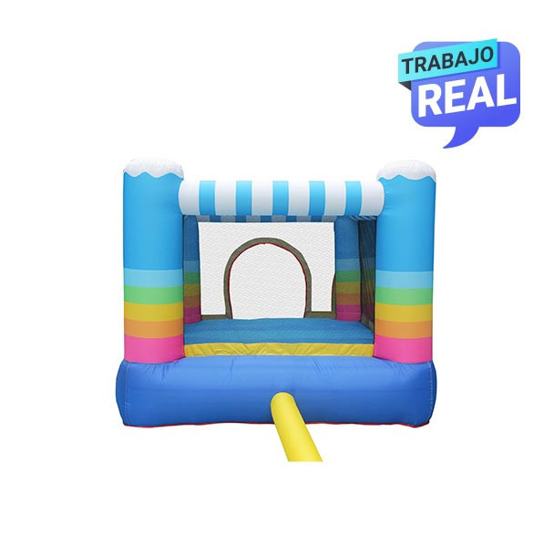 Saltarín inflable acuático Rainbow wet en uso exterior