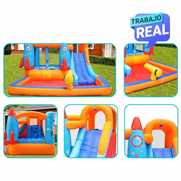 Combo Rocket Wet inflable resistente y divertido