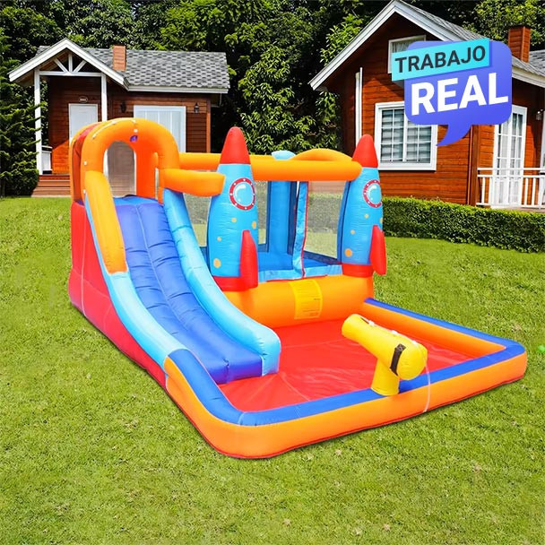 Combo Rocket Wet inflable para eventos
