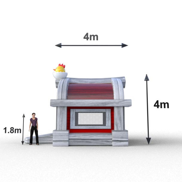 Granja inflable colorida para niños