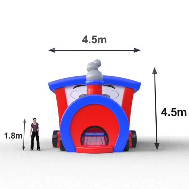 Diseño exclusivo de locomotora inflable