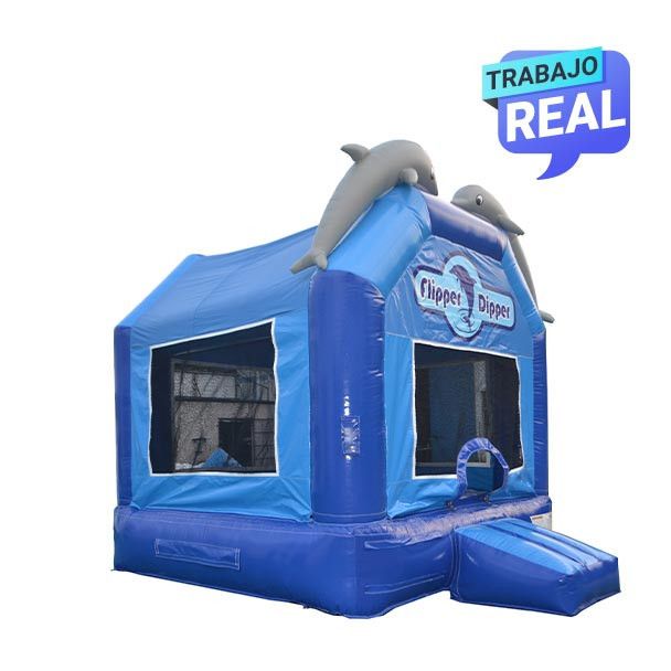 Flipper inflable colorido y seguro