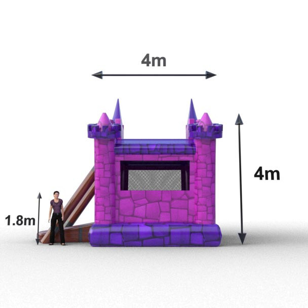 Saltarín Inflable Castillo Rosa | 4 - 4.5 metros
