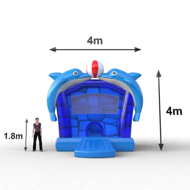 Inflable Castillo Delfines para eventos