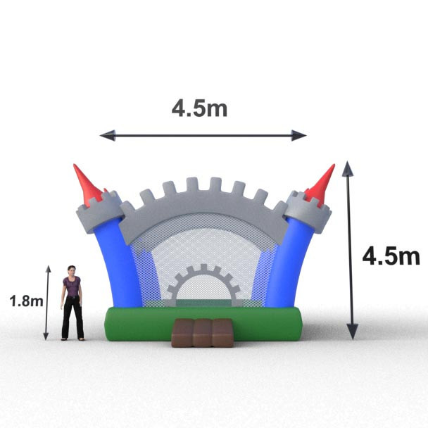 Castillo inflable para actividades recreativas