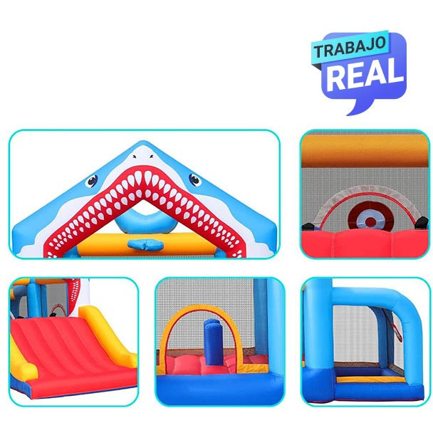 Inflable para niños Combo Shark de instalación rápida