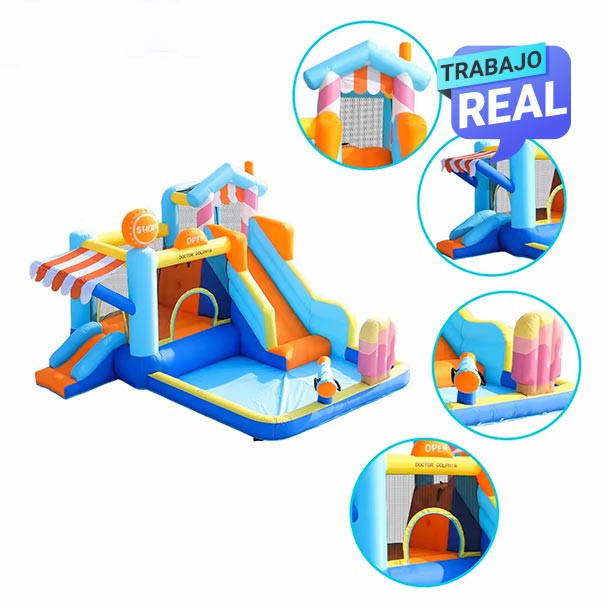 Combo Shop Wet inflable resistente para cualquier clima