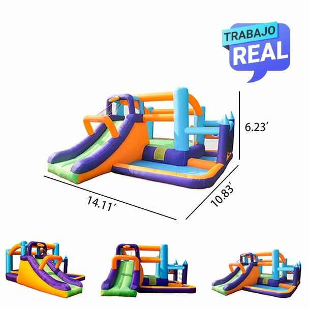 Combo inflable con deslizador para niños