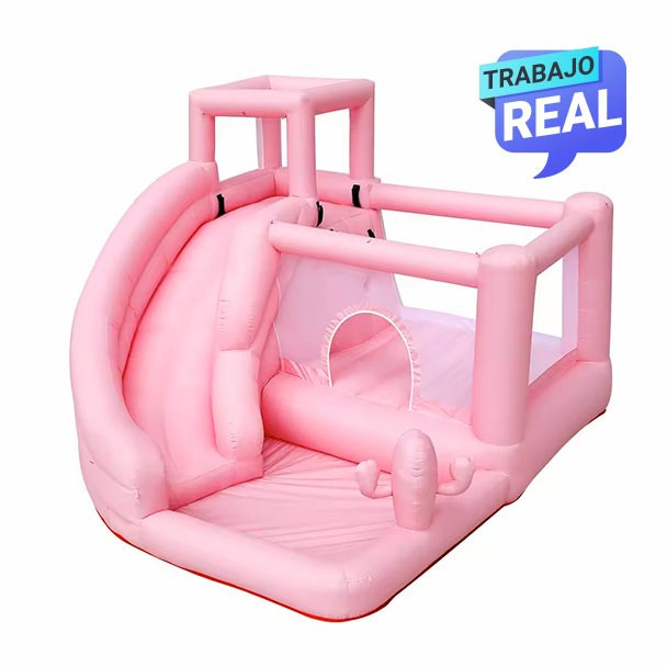 Inflable rosa para eventos matrimoniales