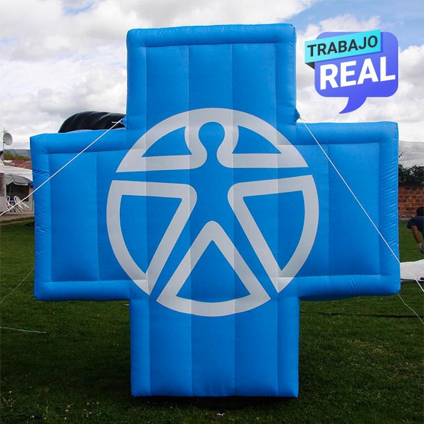 valla inflable Cruz Azul Bogotá