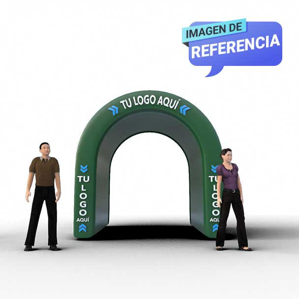 Túnel Estándar Doble Funda Inflable Verde Referencia