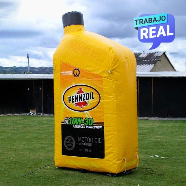 inflables de producto de marca Pennzoil