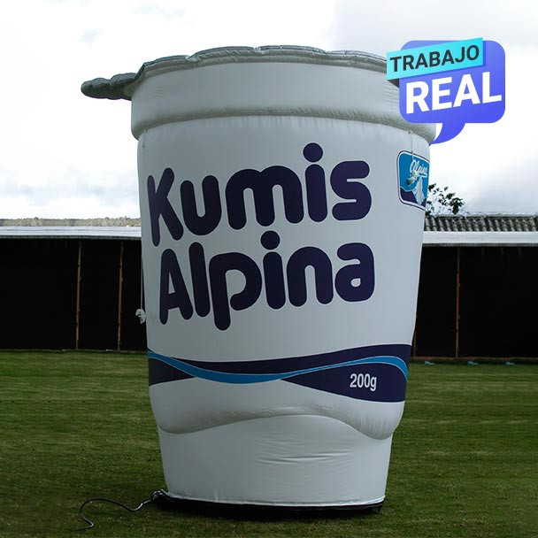 envases inflables Kumis Alpina