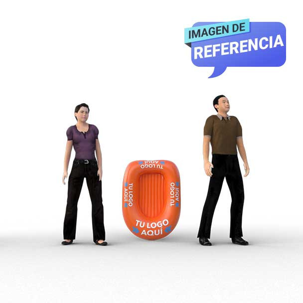 Bote Sellado Inflable Naranja referencia