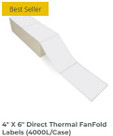 Direct Thermal Labels 4"X6" Fanfold