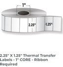 Thermal transfer labels 2.25" X 1.25"