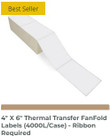 Thermal transfer labels 4" X 6" Fanfold