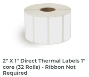 Direct Thermal Labels 2"X1" Direct Thermal Labels 2"X1"