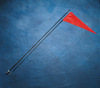Safety Vehicle Emblem Flag And Pole - 6' Black Pole - 5 Pack 7 Black