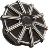 Arlen Ness Vented Gas Cap - 10 Gauge - Black Machined Accents 701-002