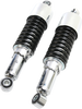 Emgo Custom Shorty Shocks With Shroud - Chrome Body/Black Spring Finish - Eye Lowering 17-05700