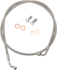 La Choppers Brake Lines - 15" - 17" Ape Hanger Handlebars - Stainless Steel La-8153B16