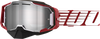 100% Armega Snow Goggles - Oversized Red - Silver Mirror 50008-00006