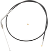 La Choppers Black Vinyl Braided Handlebar Throttle Cable - 15" - 17" La-8100Th16B